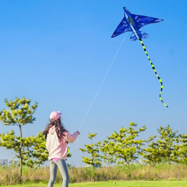 Blue Airplane Kite for Kids Ages 8-12