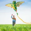 Green Chinese Dragon Kite for Kids