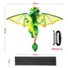 Green Chinese Dragon Kite for Kids