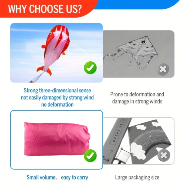 Large Soft Whale Kite for Kids