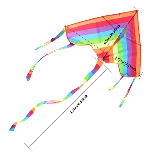 Colorful Rainbow Triangle Kite for Kids