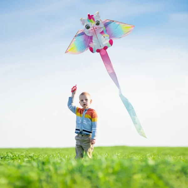Pink Unicorn Kite for Kids Easy Flying