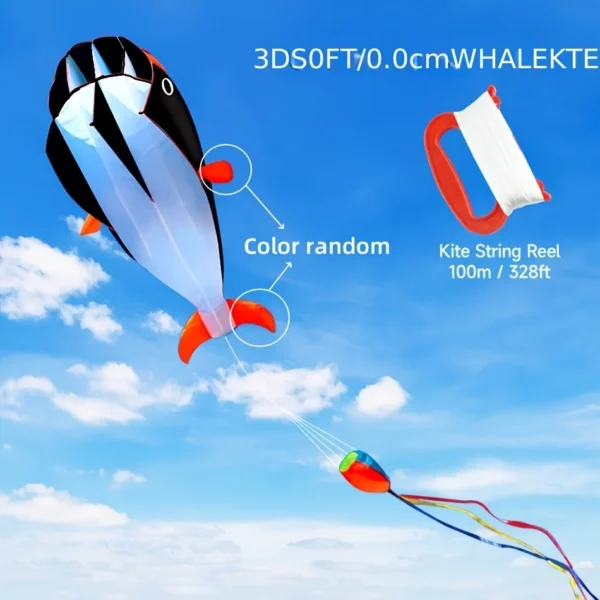 Large Soft Whale Kite for Kids