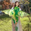 Green Chinese Dragon Kite for Kids